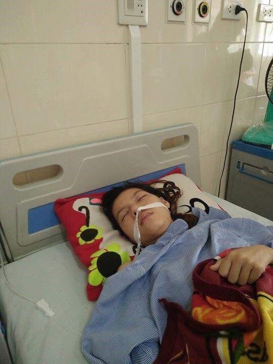 Cô gái mắc bệnh ung thư ảnh 2 Co gai mac benh ung thu anh 2
