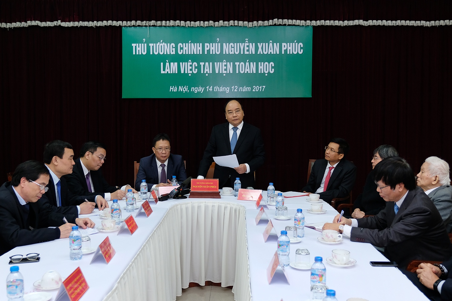 Thủ tướng làm việc với Việt Toán học ảnh 2 Thu tuong lam viec voi Viet Toan hoc anh 2