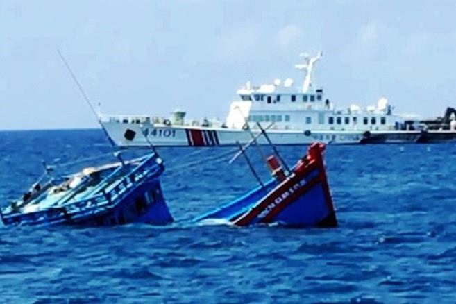 Yeu cau TQ boi thuong thiet hai tau ca bi truy duoi, chim o Hoang Sa hinh anh