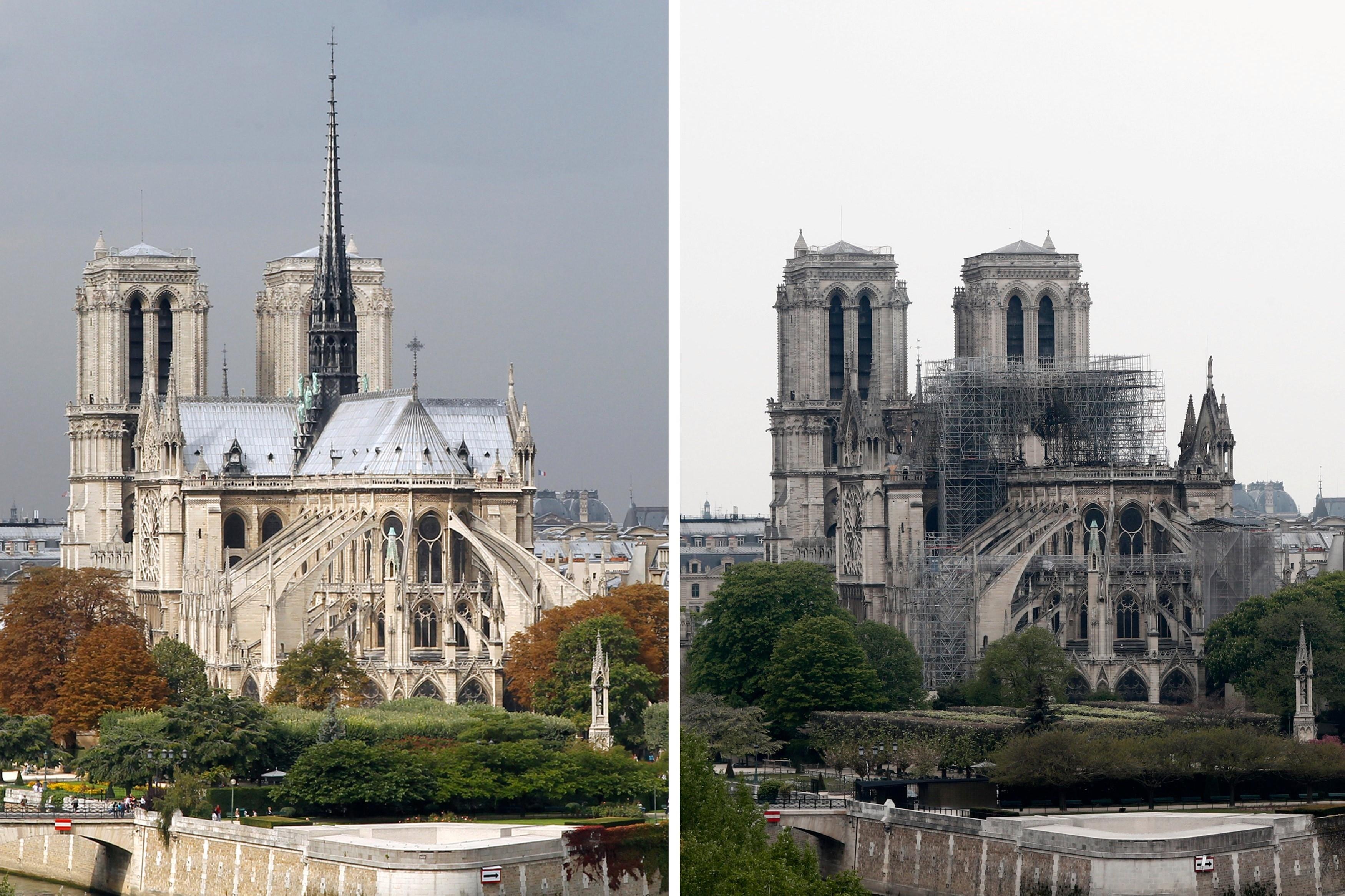 Vu chay Nha tho Duc Ba lam duong chan troi Paris thay doi mai mai hinh anh