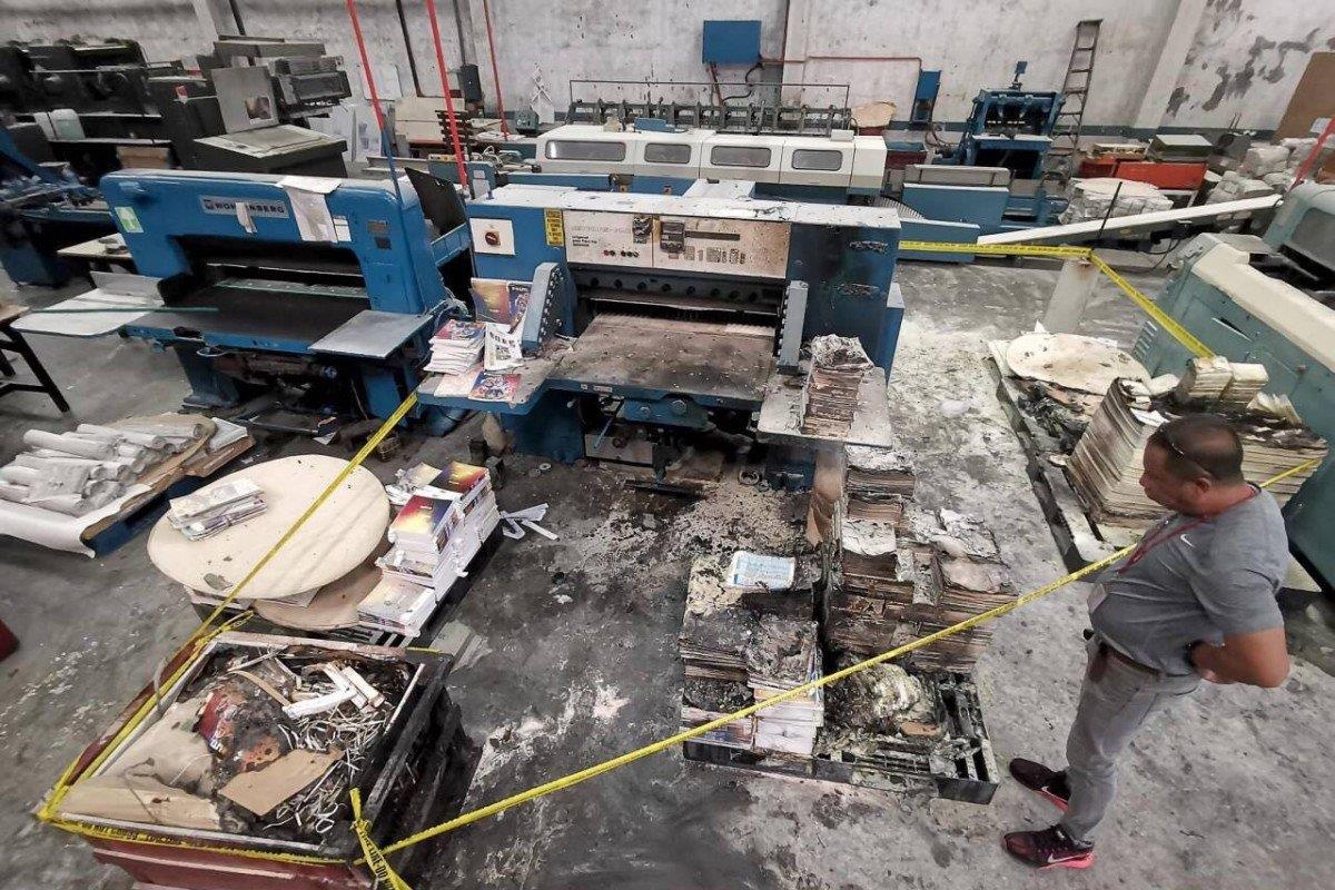 đốt nhà in tờ báo chống tham nhũng ở Philippines ảnh 1 dot nha in to bao chong tham nhung o Philippines anh 1