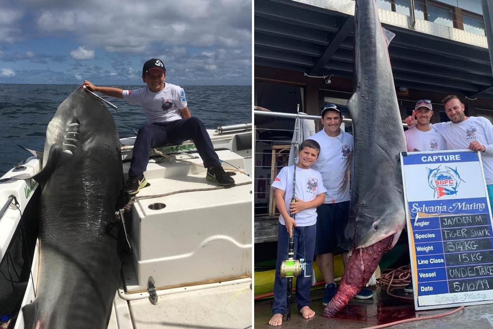 Cau be 8 tuoi bat duoc ca map nang 314 kg ngoai khoi Australia hinh anh