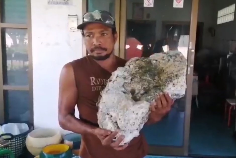 Nhat rac tren bai bien, bat ngo tim duoc bau vat Long Dien Huong hinh anh