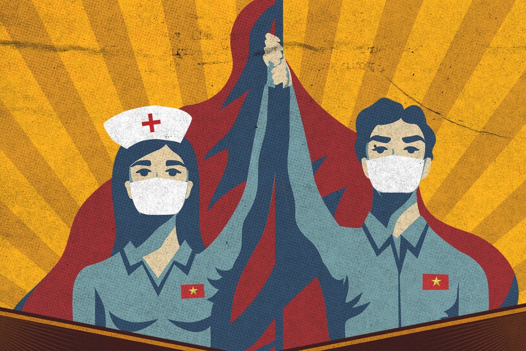 Bao Anh an tuong viec chong dich bang tranh co dong o Viet Nam hinh anh