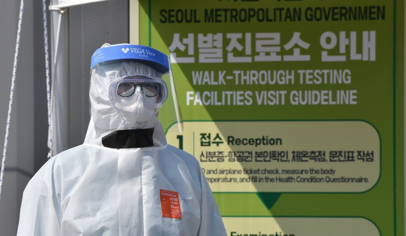 Ca benh Covid-19 o Han Quoc tang ky luc trong 3 tuan qua hinh anh