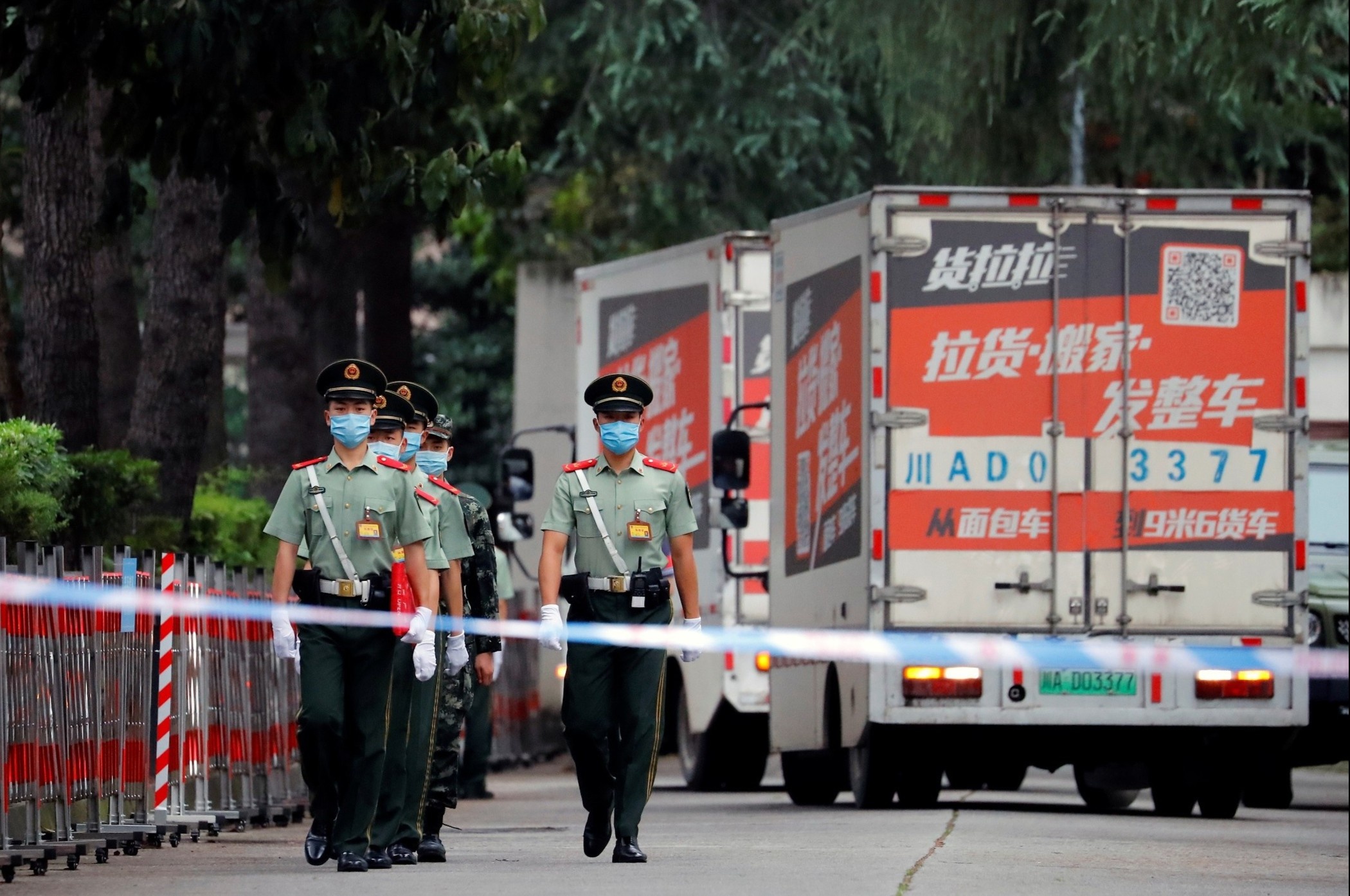 Trung Quoc siet chat an ninh truoc lanh su quan My o Thanh Do hinh anh