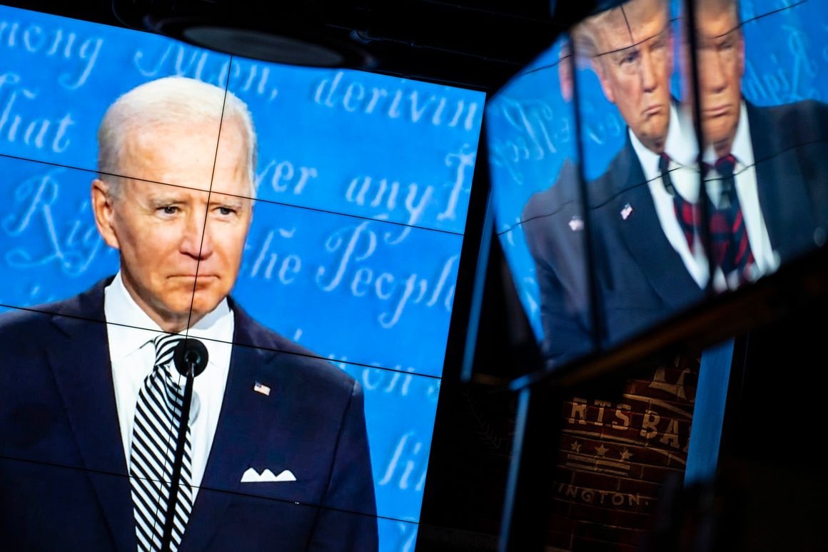 Ong Trump pha vo quy tac tranh luan, nhung dat duoc Biden vao the kho hinh anh