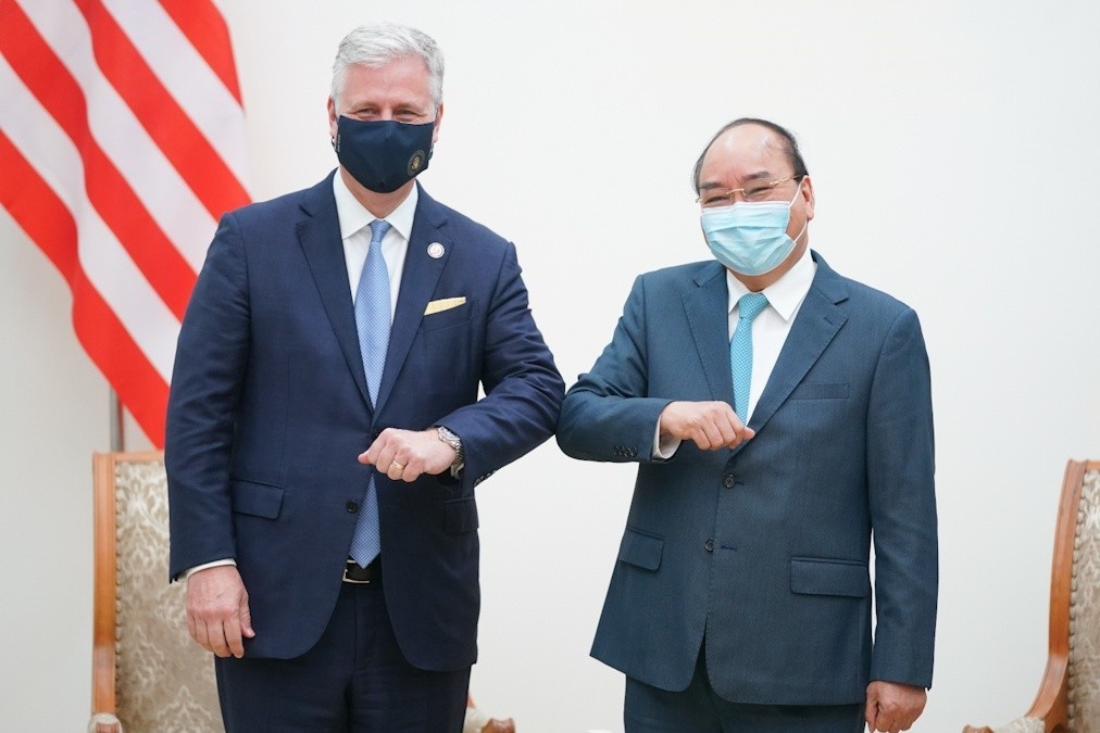 Thu tuong Nguyen Xuan Phuc tiep Co van An ninh Quoc gia My O'Brien hinh anh