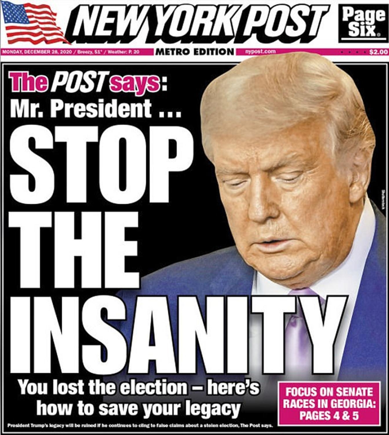 New York Post keu goi Tong thong Trump anh 1