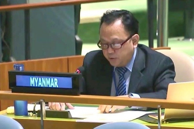 Dai su do quan doi Myanmar bo nhiem o Lien Hop Quoc tu chuc hinh anh