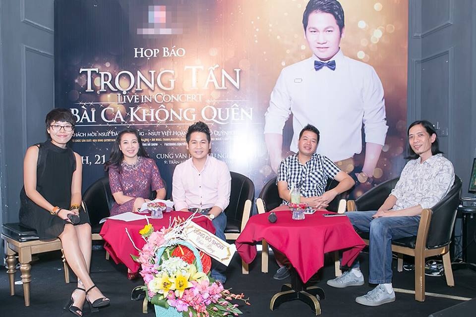 Trọng Tấn trong buổi giới thiệu live show Bài ca không quên đến báo chí truyền thông chiều 26/10.