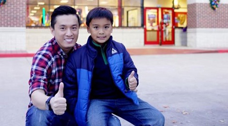 Lam Truong gap con trai tren dat My hinh anh