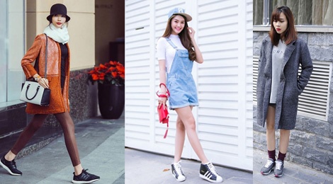 Sao Viet 'dom dang' voi giay the thao hinh anh