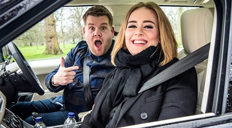 Adele lap ky luc voi man karaoke trong xe hoi hinh anh