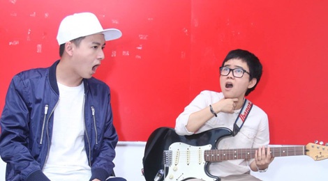 Ngo Kien Huy nho Phuong Uyen day hat rock hinh anh