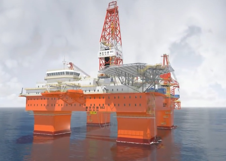 Clip mo phong gian khoan Hai Duong 982 cua Trung Quoc hinh anh