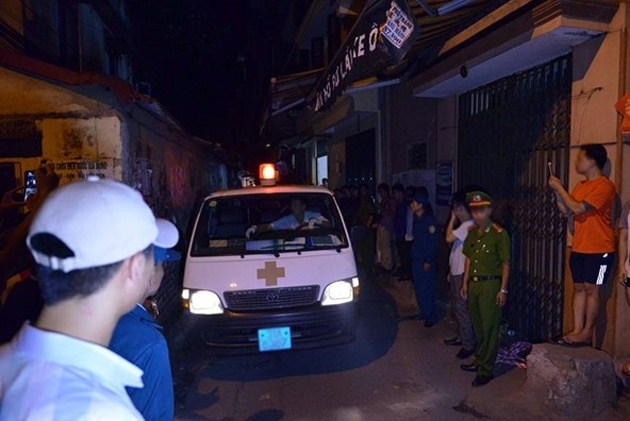 Vo chet, chong bi thuong trong nha tro o Ha Noi hinh anh