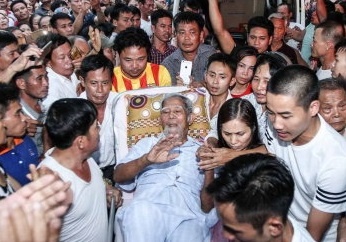 Ong Le Dinh Kinh o Dong Tam da xuat vien hinh anh