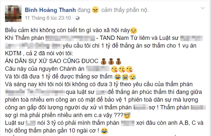 Luat su, tham phan bi to 'voi tien ty de thang an' noi gi? hinh anh
