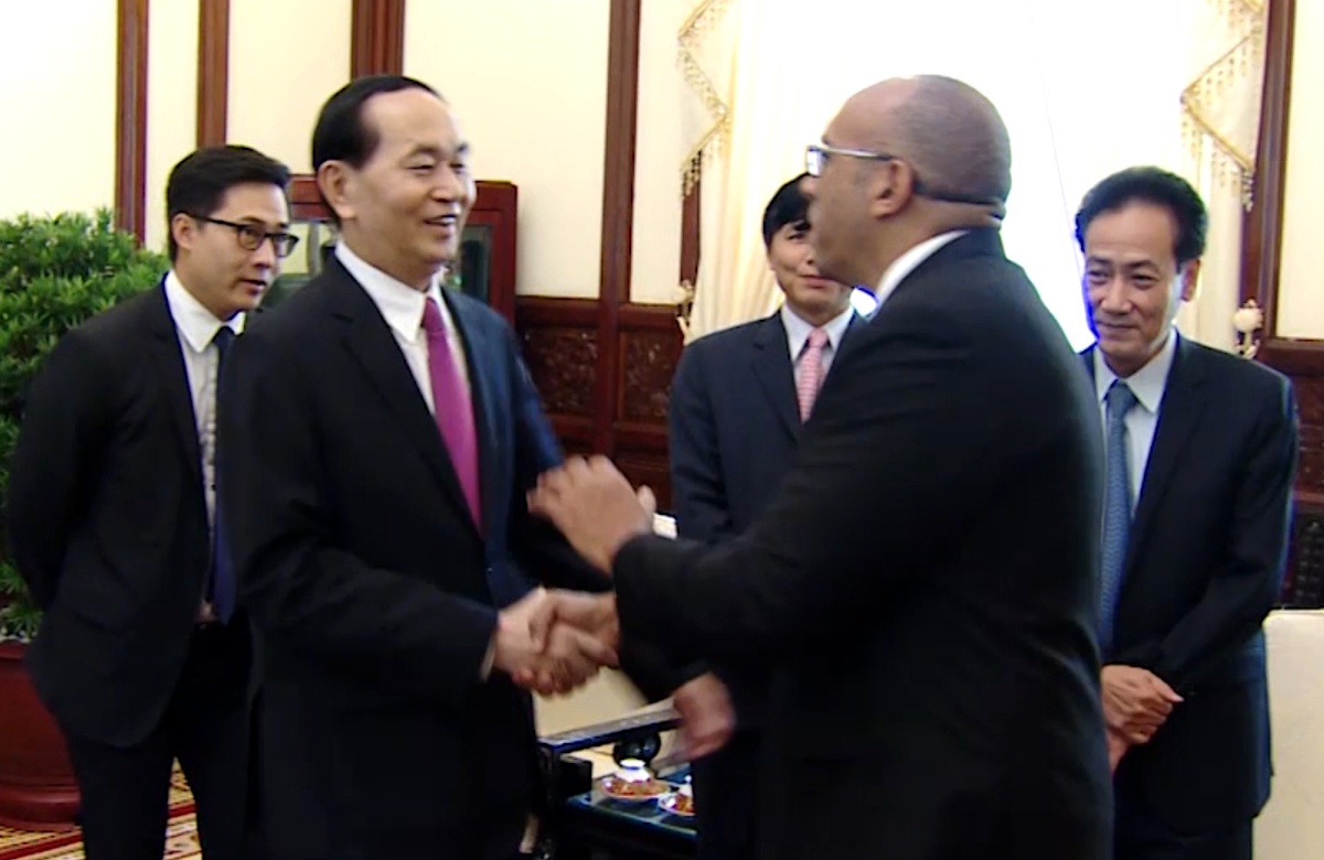 Chu tich nuoc Tran Dai Quang tiep dai su Cuba hinh anh