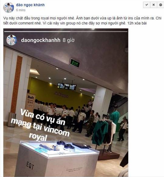 tung tin đồn chặt đầu ở Royal City ảnh 1 tung tin don chat dau o Royal City anh 1