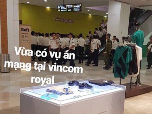 Canh sat xac dinh nguoi tung tin an mang o trung tam thuong mai hinh anh