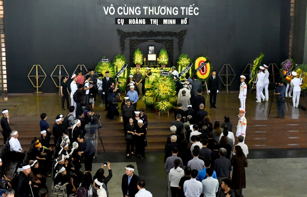 Lễ tang cụ Hoàng Thị Minh Hồ ảnh 1 Le tang cu Hoang Thi Minh Ho anh 1