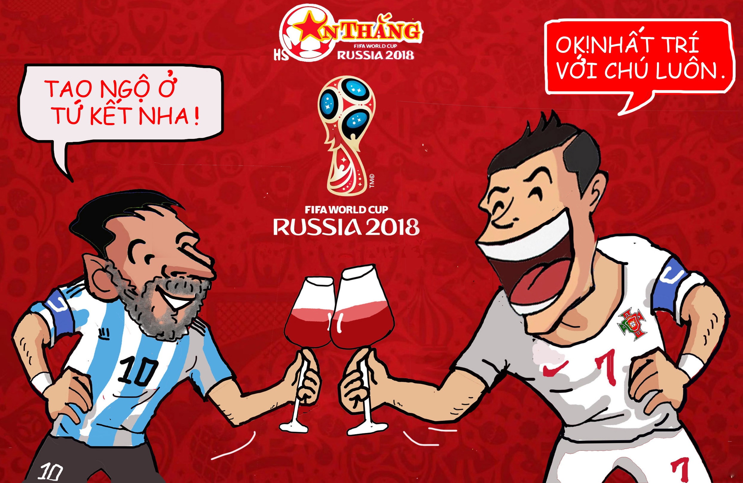 Biem hoa: Ronaldo hen gap Messi o tu ket anh 12