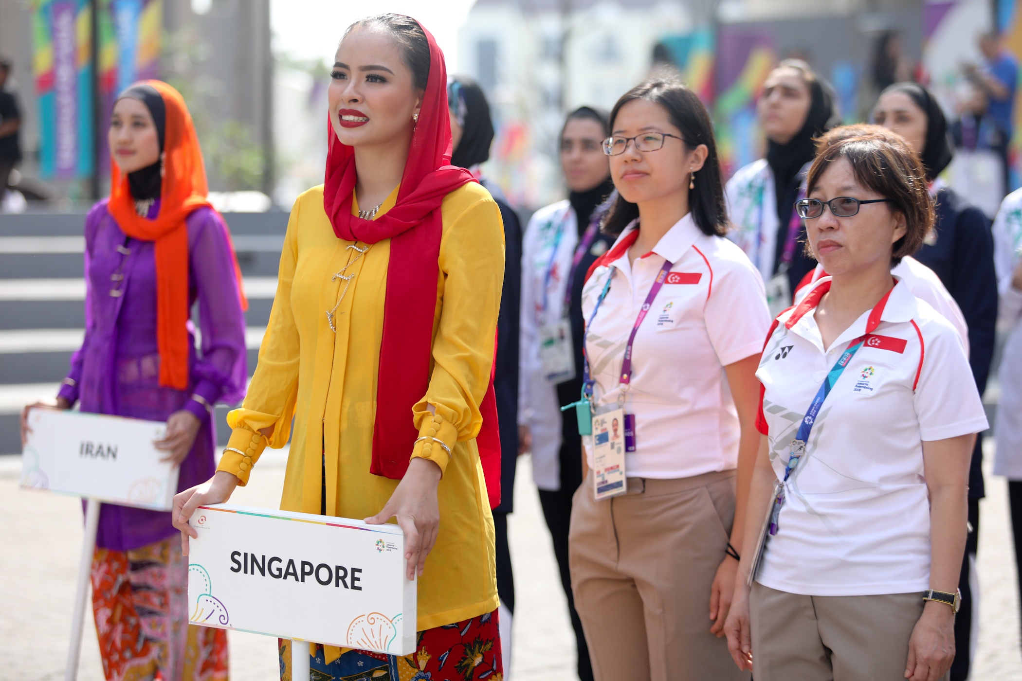Quốc kỳ Việt Nam tung bay trên nền trời ASIAD 18 ảnh 9 Quoc ky Viet Nam tung bay tren nen troi ASIAD 18 anh 9