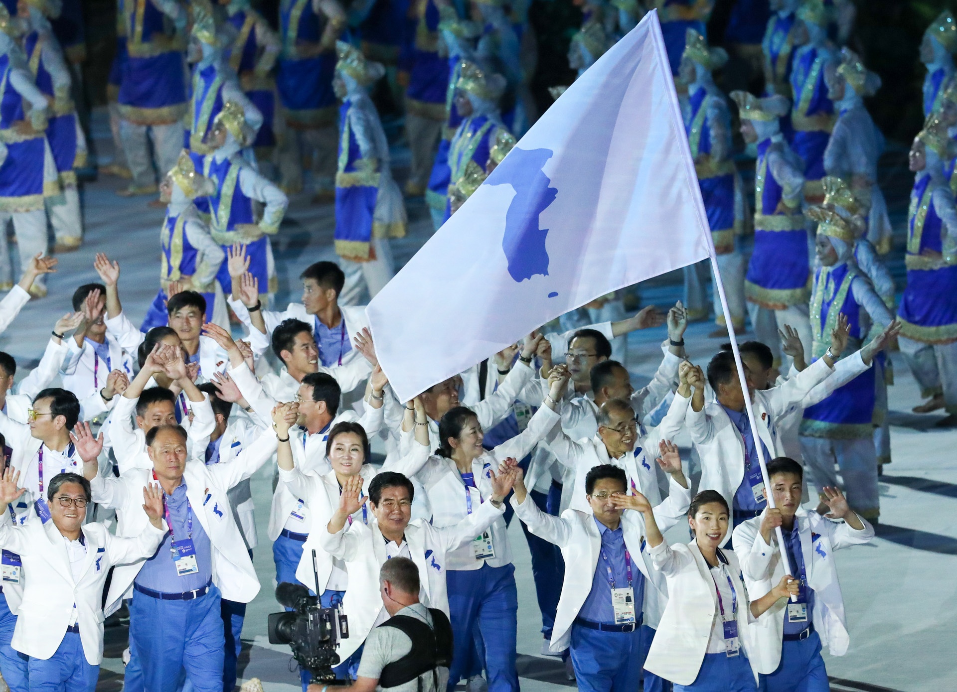 Xuc dong hinh anh Trieu Tien thong nhat o ASIAD anh 1