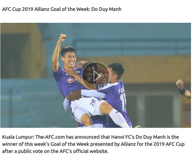 AFC mac sai sot,  suyt trao nham giai Duy Manh anh 1