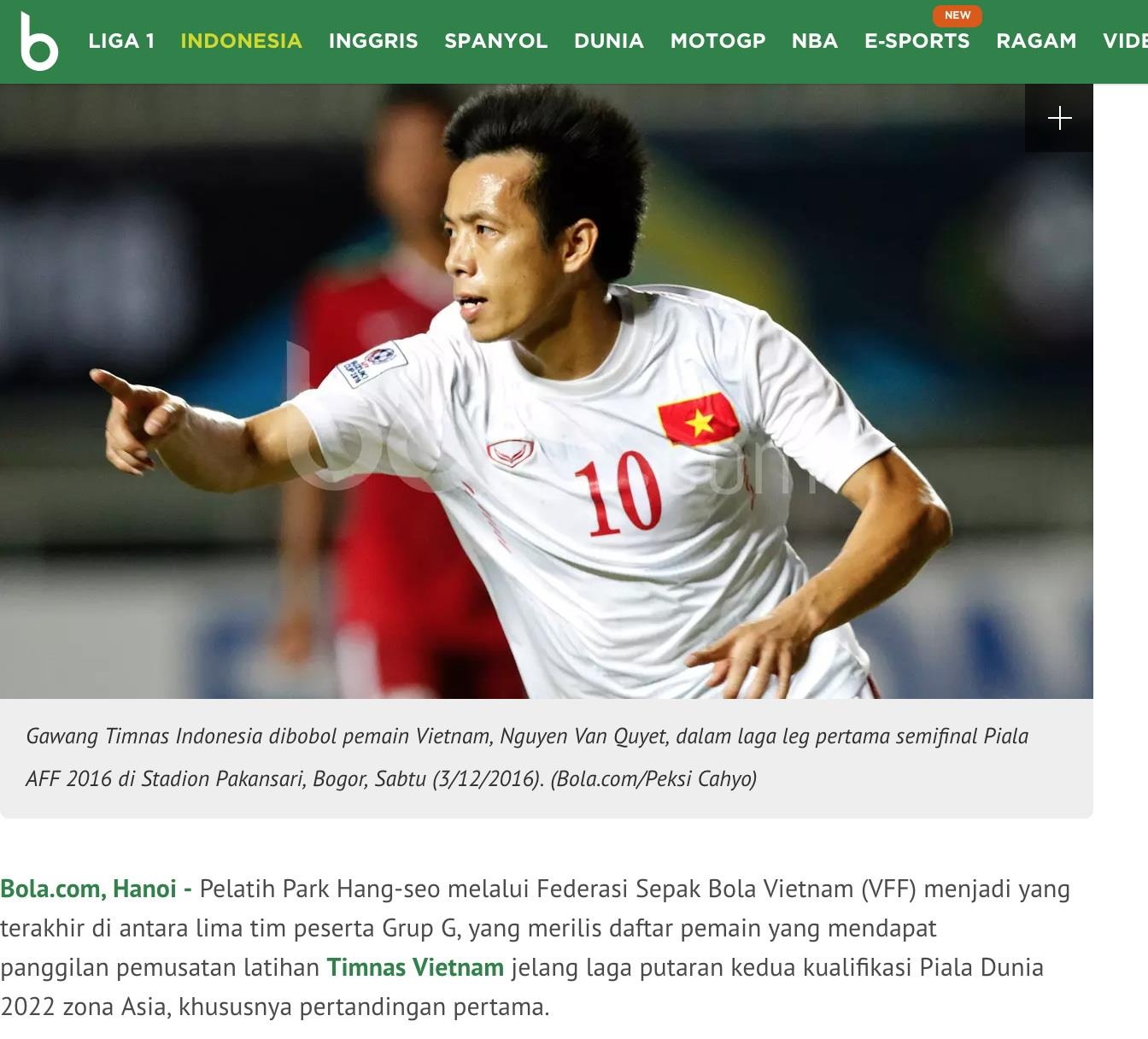 Thái Lan nói về danh sách tuyển Việt Nam ảnh 1 Thai Lan noi ve danh sach tuyen Viet Nam anh 1