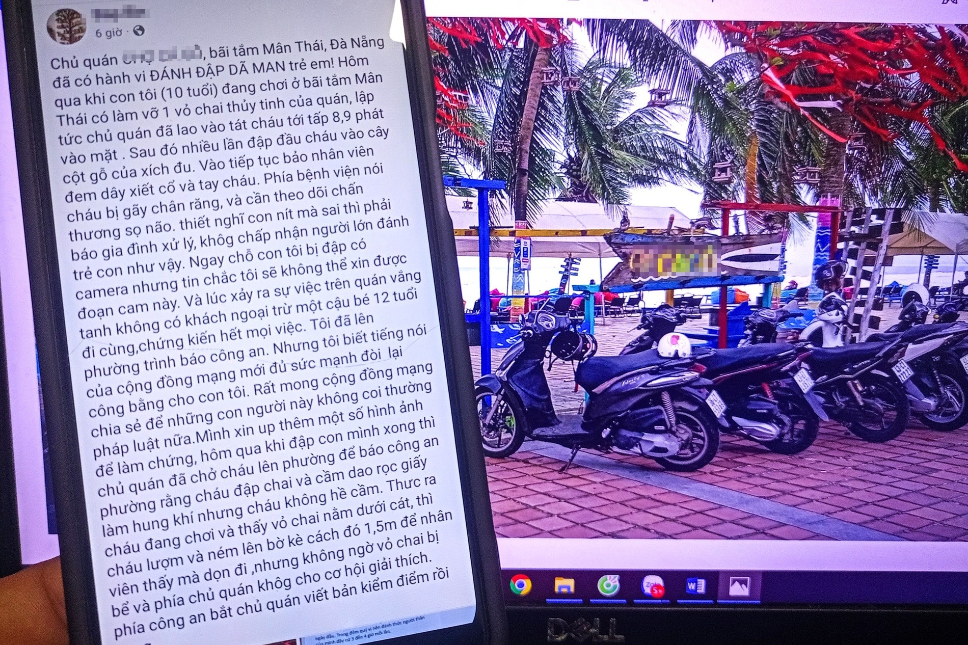 Chu quan ca phe,  Da Nang,  Hanh hung be trai anh 1