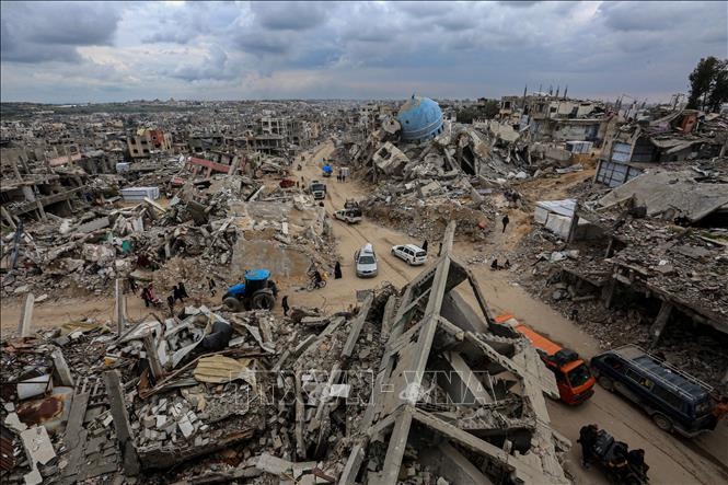 Cac nuoc Arab va My thao luan ve ke hoach tai thiet Gaza hinh anh