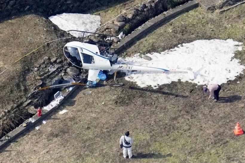 Roi truc thang o mien Trung Nhat Ban hinh anh