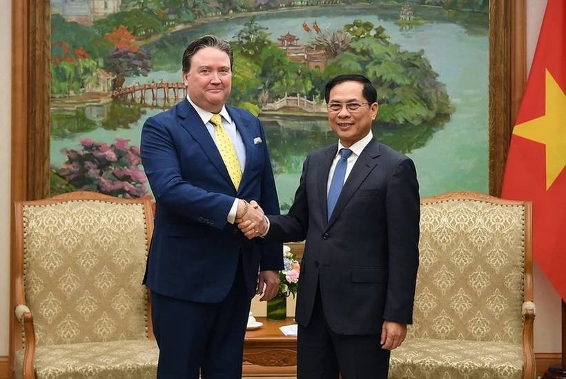 Pho Thu tuong Chinh phu Bui Thanh Son tiep Dai su Hoa Ky tai Viet Nam hinh anh