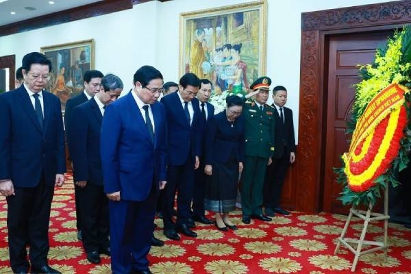Thu tuong Pham Minh Chinh se du Le truy dieu nguyen Chu tich nuoc Lao hinh anh