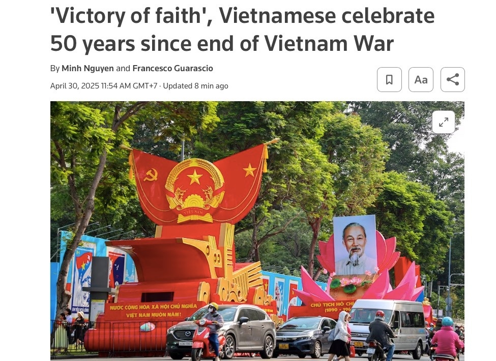 Bao chi quoc te dua tin dam net ve dai le 30/4 cua Viet Nam hinh anh