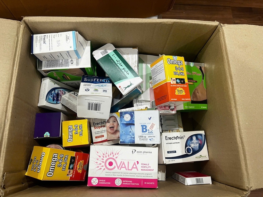 Canh sat Phu Tho cong bo hinh anh thuc pham chuc nang chua chat cam hinh anh