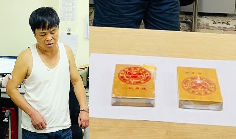 Van chuyen trai phep,  2 banh heroin anh 1
