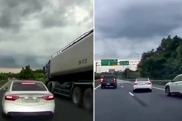 Tai xe Audi duong tinh ma tuy, chen ep oto khac tren cao toc hinh anh