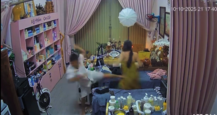 nu chu tiem spa,  Gia Lai,  chong cu danh dap anh 1