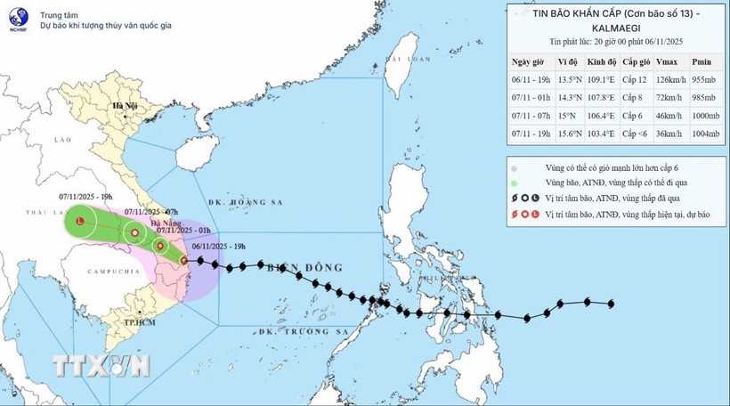Bao so 13 giam cuong do tren dat lien ​ven bien Gia Lai - Dak Lak hinh anh