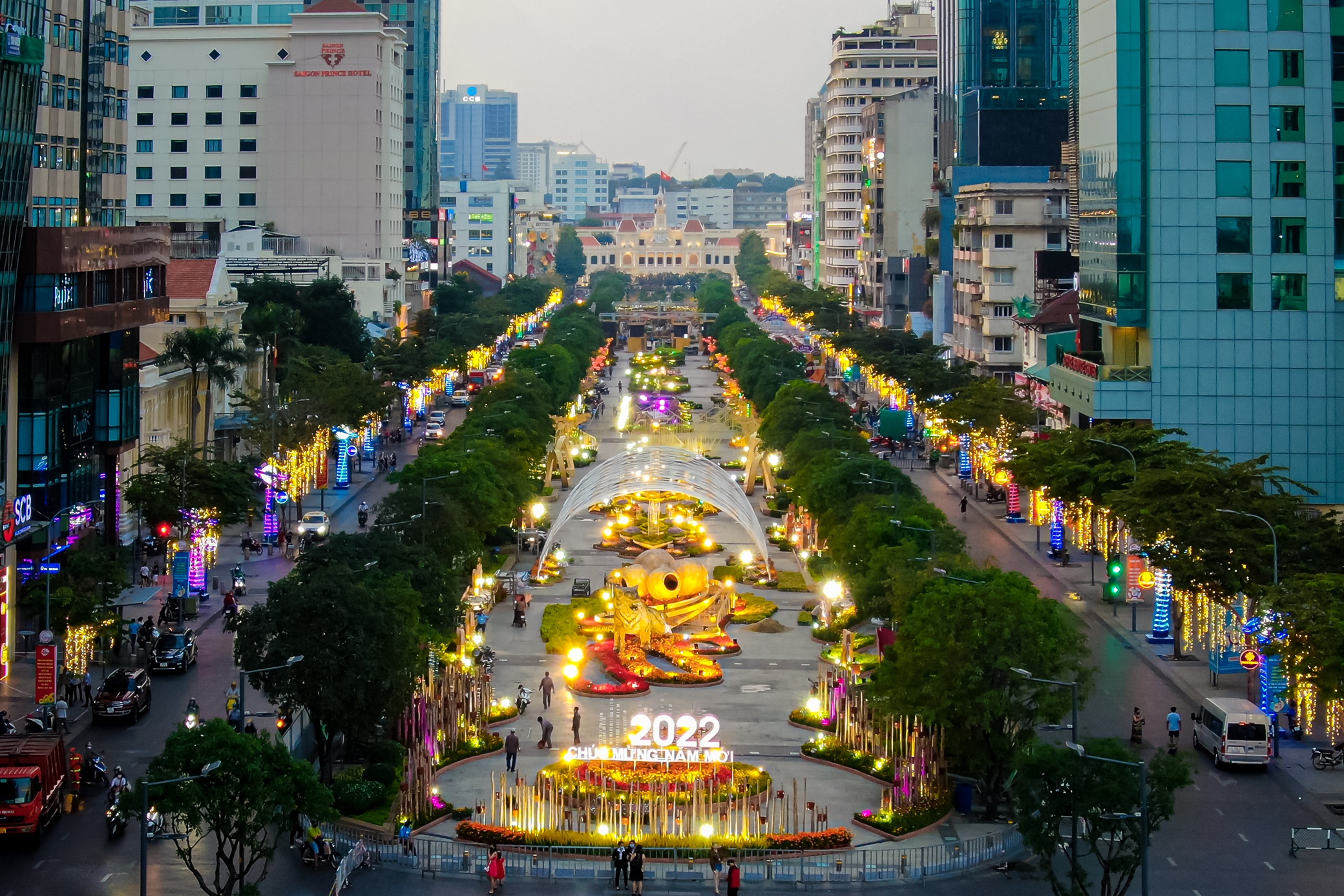 Don dep duong hoa Nguyen Hue anh 11