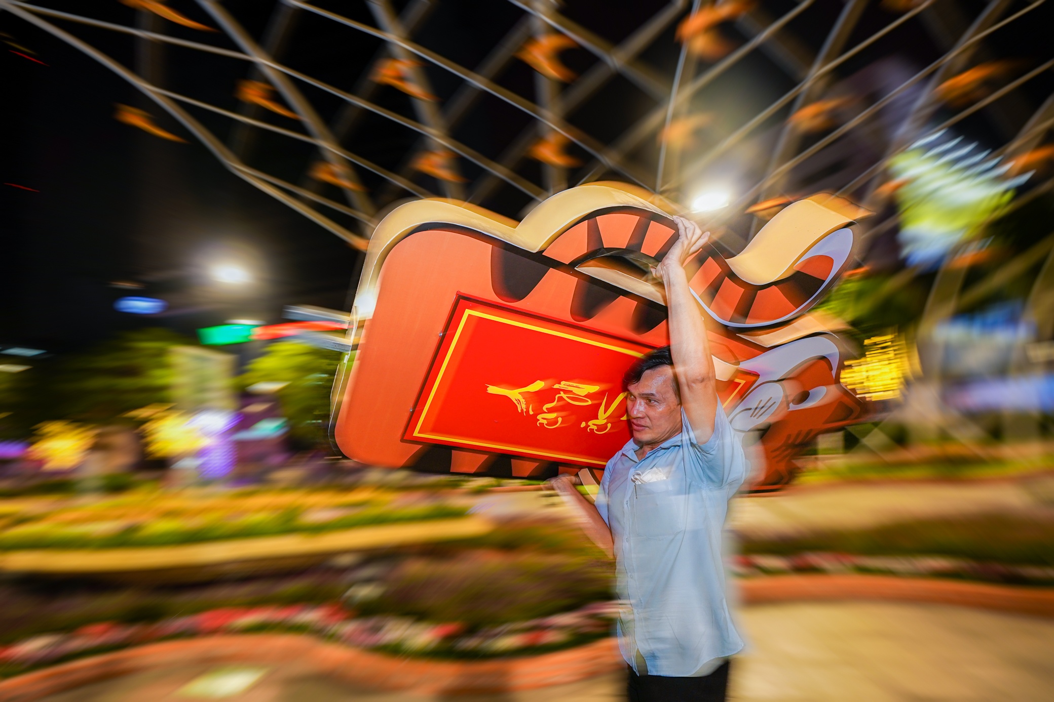 Don dep duong hoa Nguyen Hue anh 9