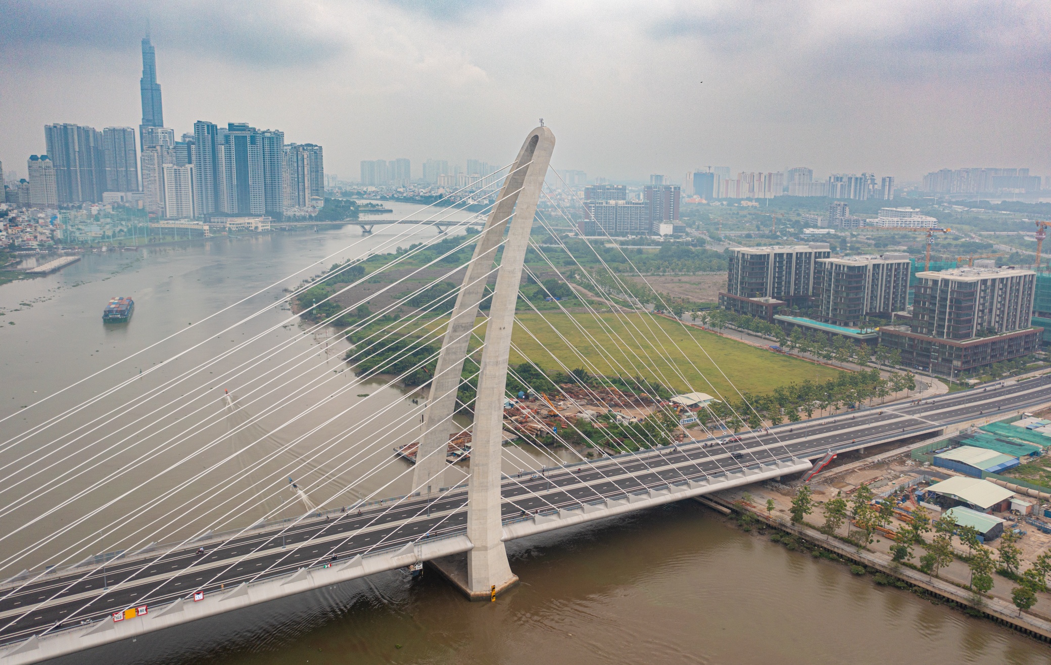 cầu Thủ Thiêm 2 trước và sau khi hoàn thành ảnh 2 cau Thu Thiem 2 truoc va sau khi hoan thanh anh 2
