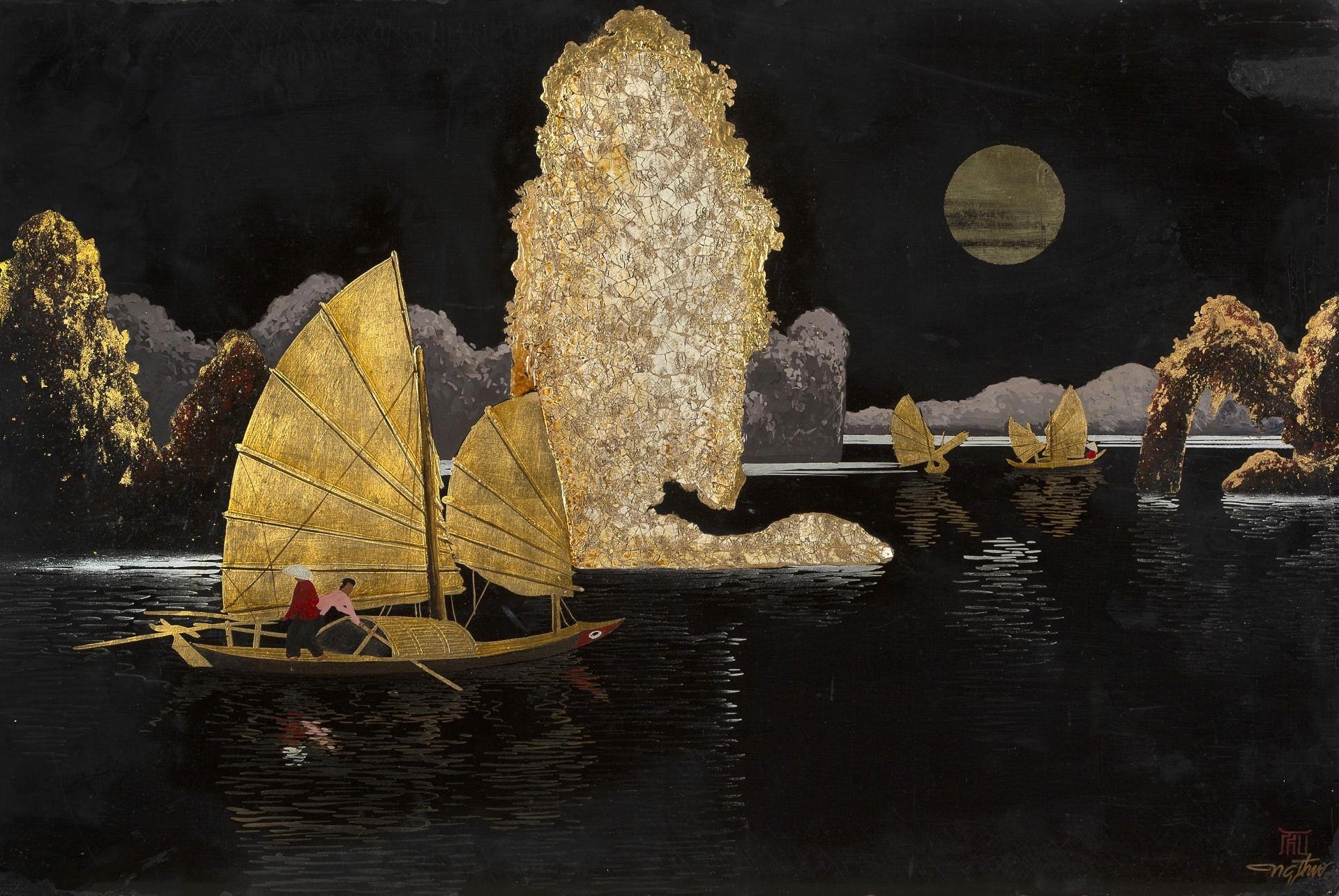 Hoa si tranh lua Nguyen Thu keu cuu vi bi mao danh tren tranh son mai anh 4