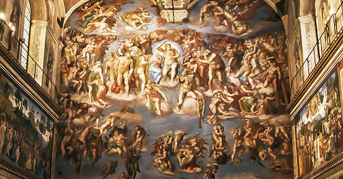 Ai ve tranh 'Ngay phan quyet cuoi cung' tren tran nha nguyen Sistine? hinh anh