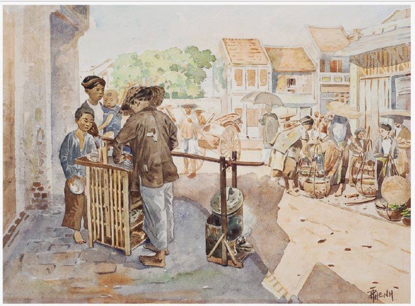 Dung di canh sinh hoat thoi xua qua tranh Thang Tran Phenh anh 4