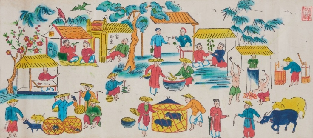 Da dang chu de trong tranh dan gian Hang Trong anh 4